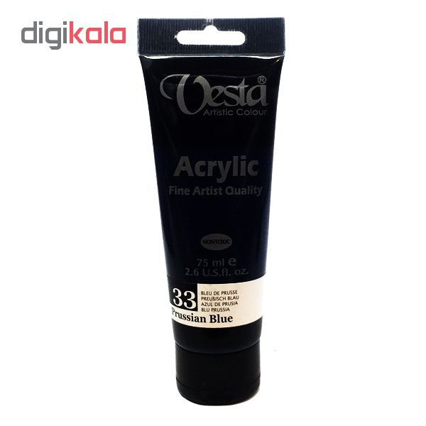رنگ اکریلیک وستا مدل prussian blue کد 33