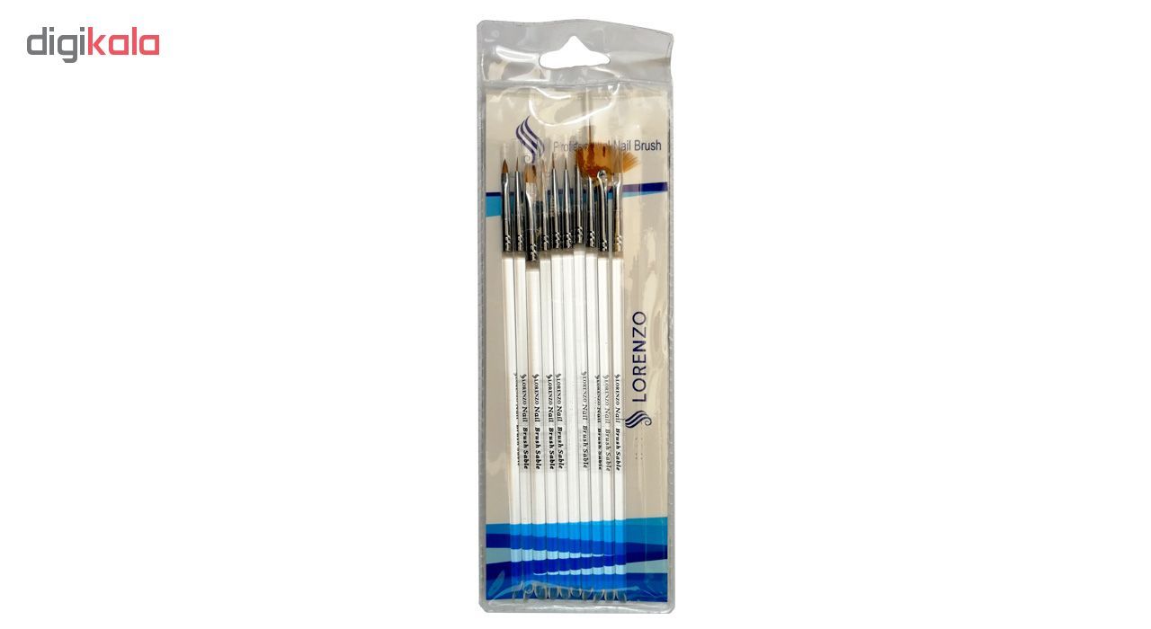 قلم موی طراحی ناخن لورنزو مدل N710 بسته 10 عددی -  - 4