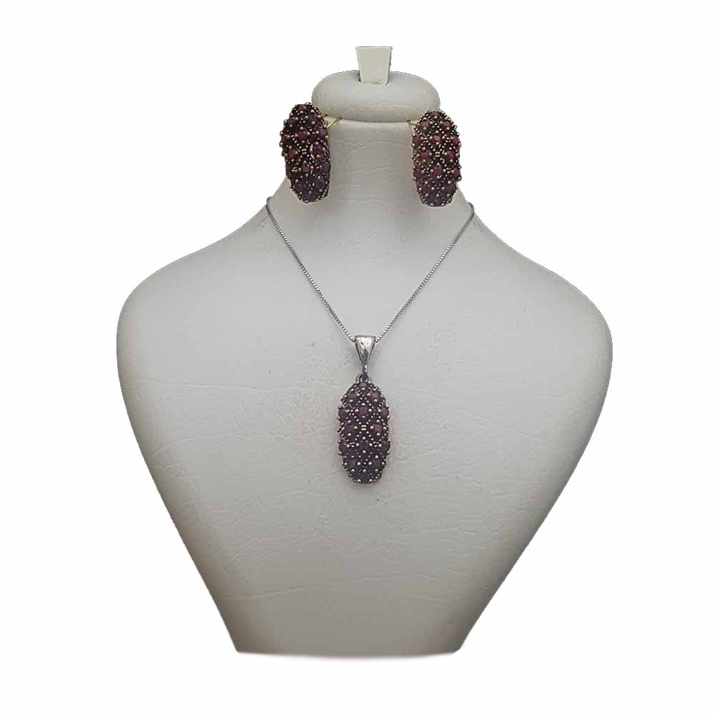 نیم ست نقره زنانه ترمه 1 مدل عثمانی کد OS023