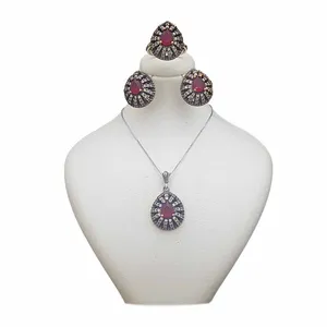 نیم ست نقره زنانه ترمه 1 مدل عثمانی کد OS035