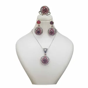 نیم ست نقره زنانه ترمه 1 مدل عثمانی کد OS036