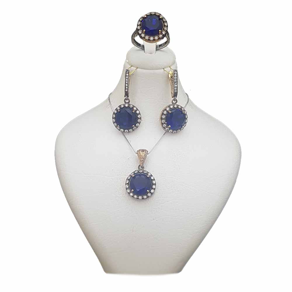 نیم ست نقره زنانه ترمه 1 مدل عثمانی کد OS037