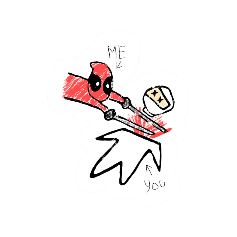 استیکر تزئینی موبایل طرح ددپول کد STM578