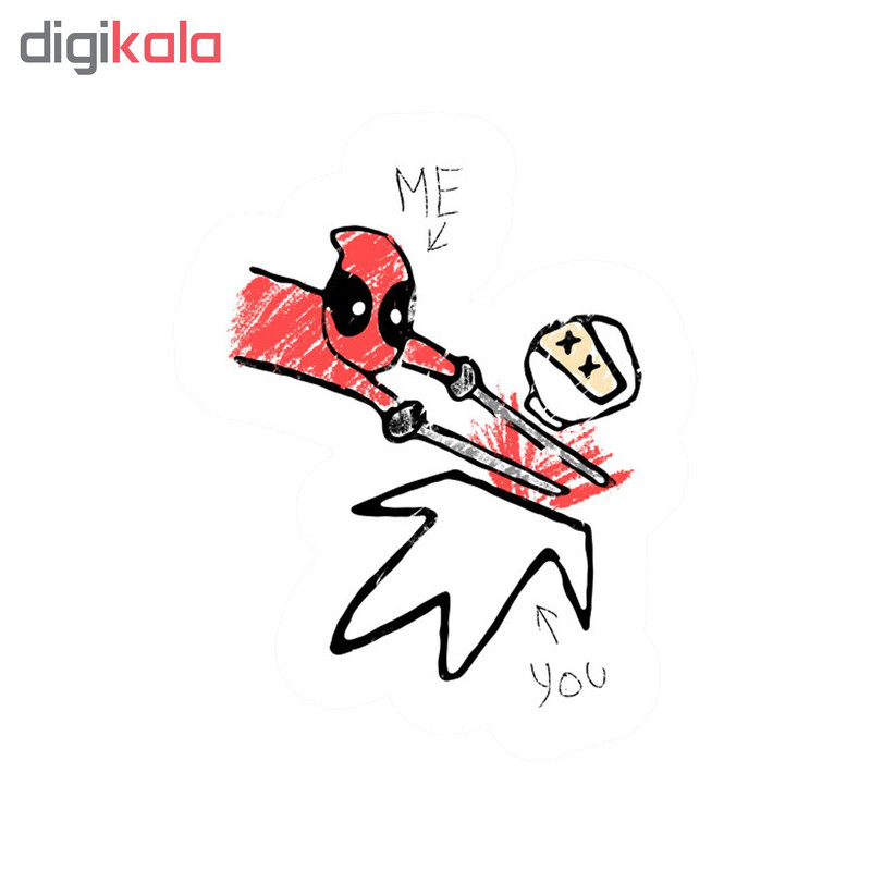 استیکر تزئینی موبایل طرح ددپول کد STM578