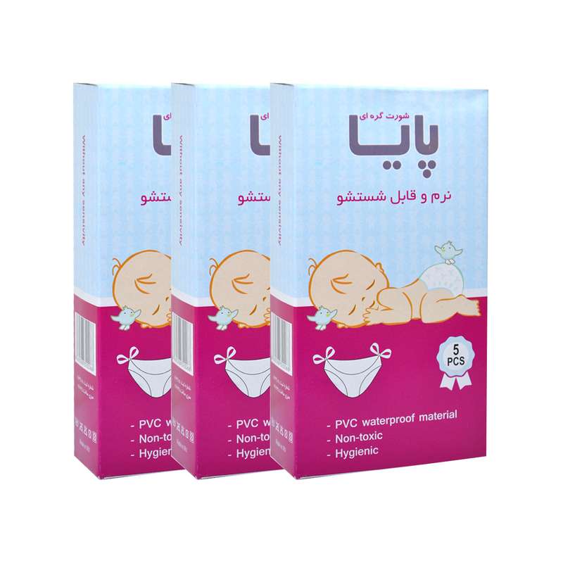 شورت دو گره پایا مدل m1 بسته 3 عددی