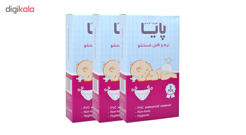 شورت دو گره پایا مدل m1 بسته 3 عددی