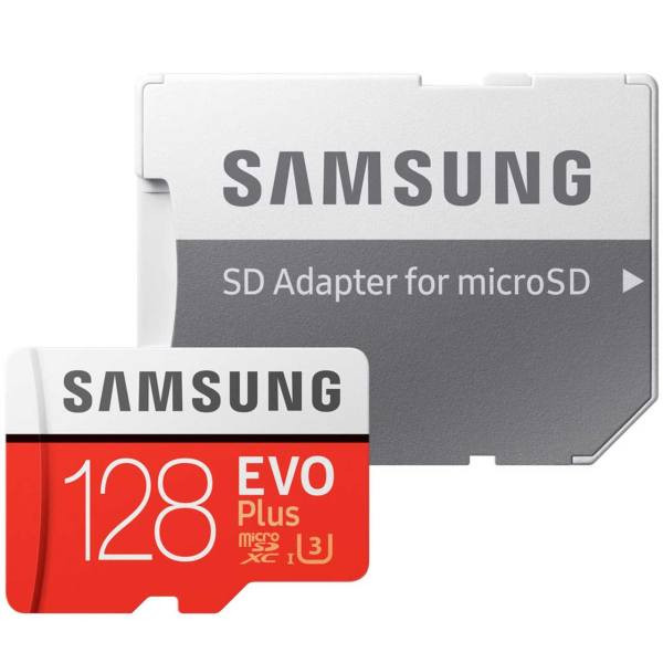 کارت حافظه microSDXC مدل Evo Plus کلاس 10 استاندارد UHS-I U3 سرعت 100MBps ظرفیت 128 گیگابایت به همراه آداپتور SD