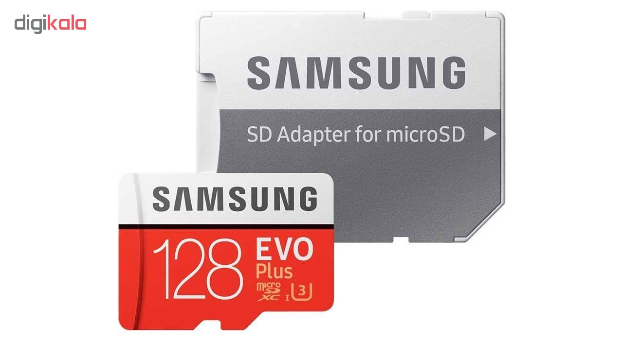 کارت حافظه microSDXC  مدل Evo Plus کلاس 10 استاندارد UHS-I U3 سرعت 100MBps  ظرفیت 128 گیگابایت به همراه آداپتور SD