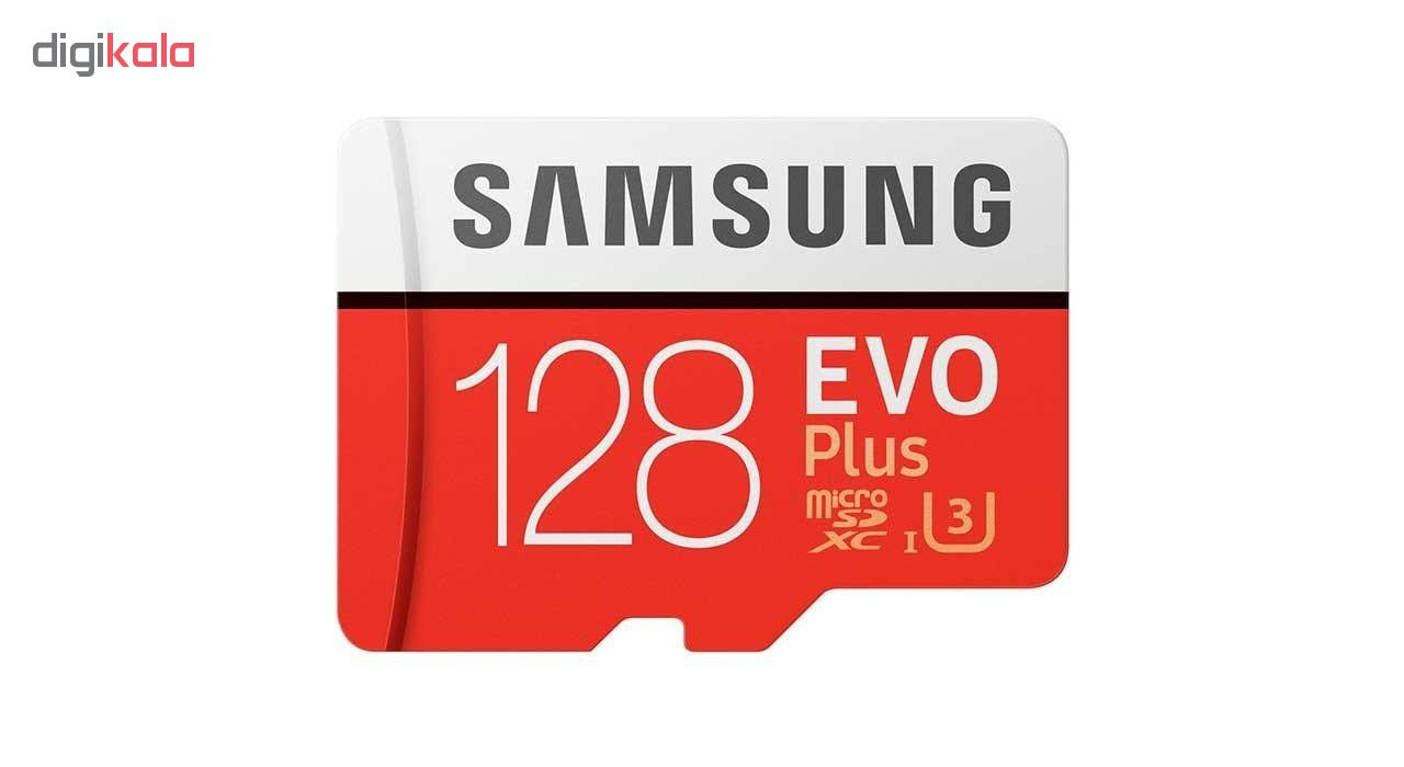 کارت حافظه microSDXC  مدل Evo Plus کلاس 10 استاندارد UHS-I U3 سرعت 100MBps  ظرفیت 128 گیگابایت به همراه آداپتور SD