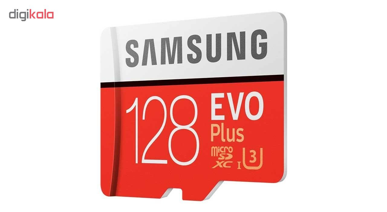 کارت حافظه microSDXC  مدل Evo Plus کلاس 10 استاندارد UHS-I U3 سرعت 100MBps  ظرفیت 128 گیگابایت به همراه آداپتور SD