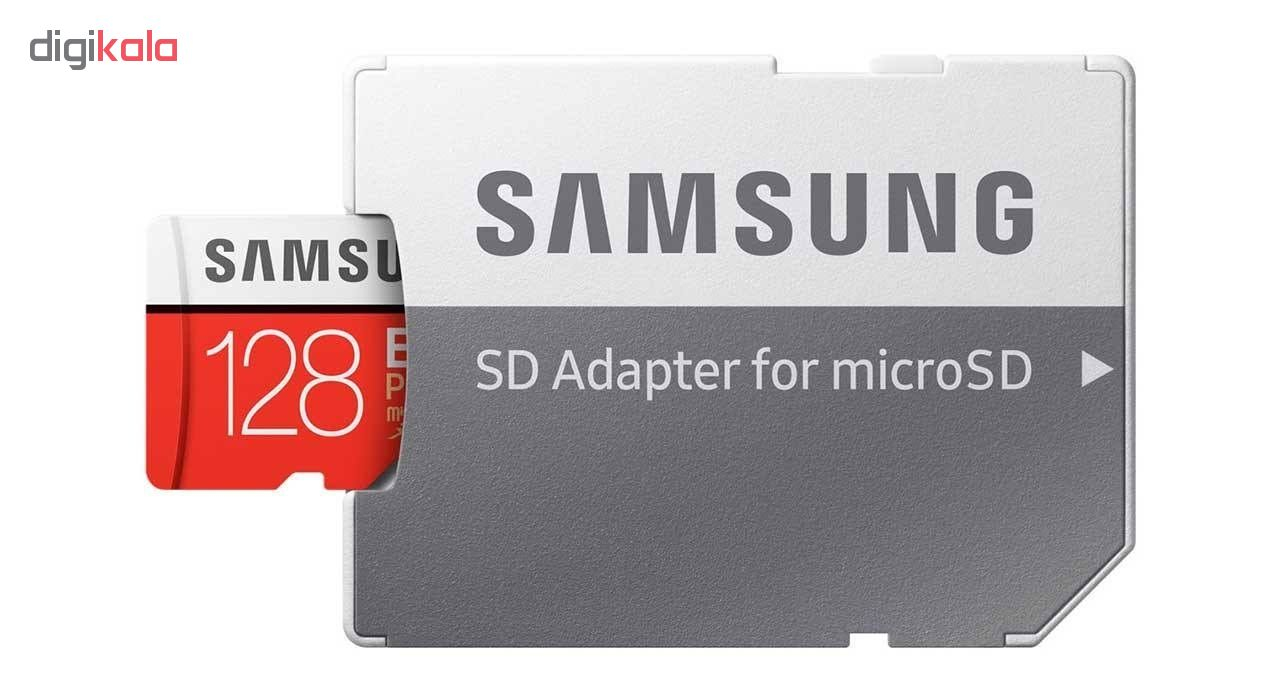 کارت حافظه microSDXC  مدل Evo Plus کلاس 10 استاندارد UHS-I U3 سرعت 100MBps  ظرفیت 128 گیگابایت به همراه آداپتور SD
