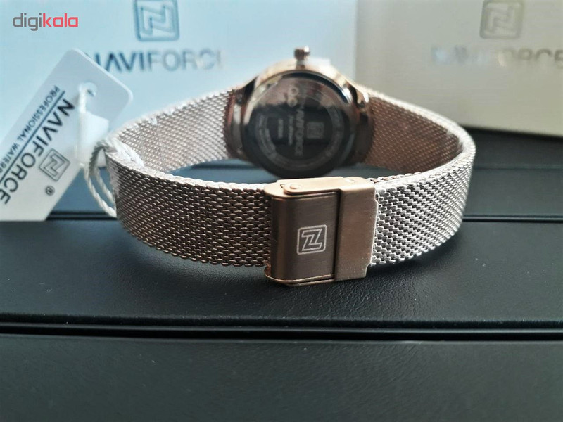 ساعت مچی عقربه ای زنانه نیوی فورس مدل NF5004/RGW ساعت مچی عقربه ای زنانه نیوی فورس مدل NF5004/RGW