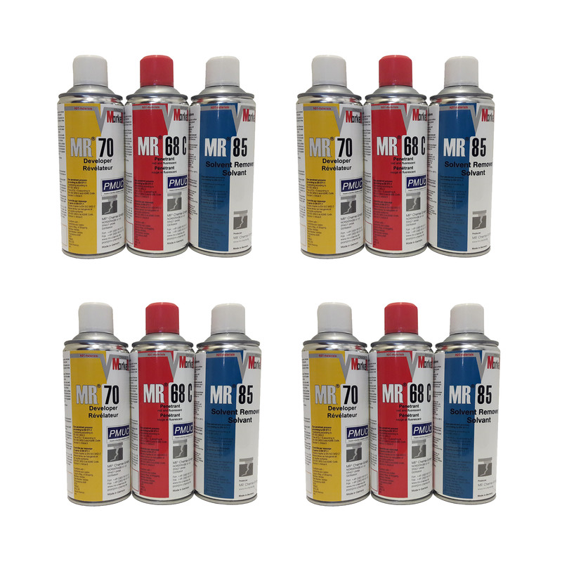 اسپری تست مایعات نافذ ام آر مجموعه 12 عددی