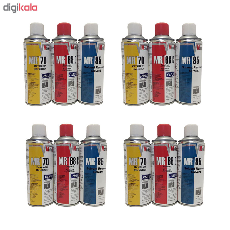 اسپری تست مایعات نافذ ام آر مجموعه 12 عددی