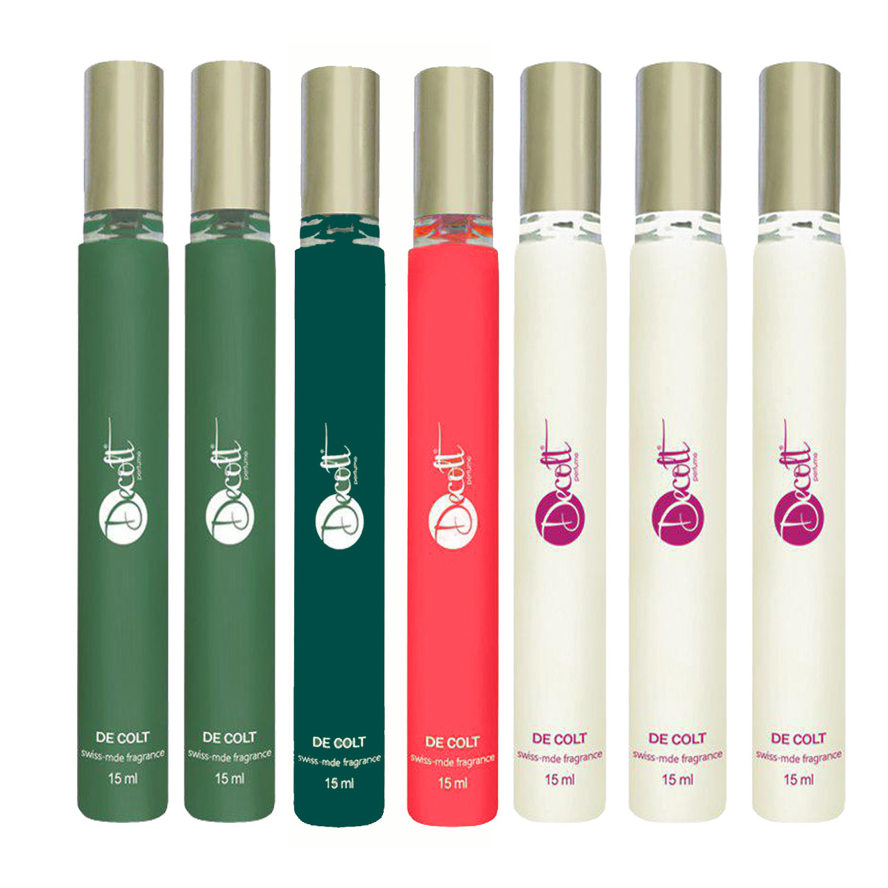 عطر جیبی دکلت مدل 148 حجم 15 میلی لیتر مجموعه 7 عددی
