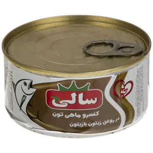 کنسرو ماهی تون در روغن زیتون با زیتون سالی مقدار 180 گرم