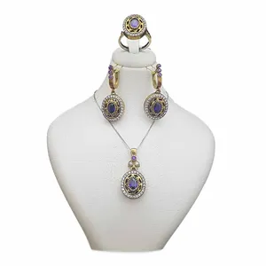 نیم ست نقره زنانه ترمه 1 مدل عثمانی کد OS038