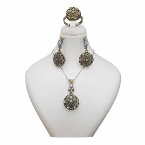 نیم ست نقره زنانه ترمه 1 مدل عثمانی کد OS039