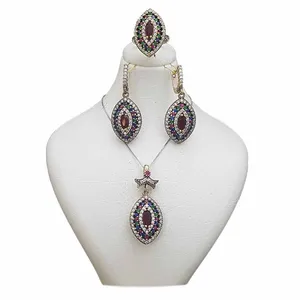 نیم ست نقره زنانه ترمه 1 مدل عثمانی کد OS040