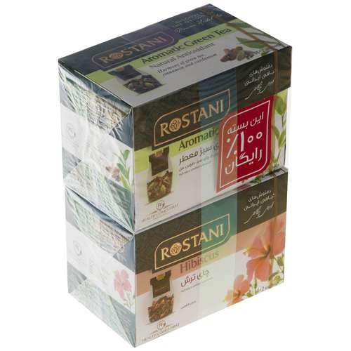 دمنوش چای ترش به همراه چای سبز رستنی بسته 16 عددی