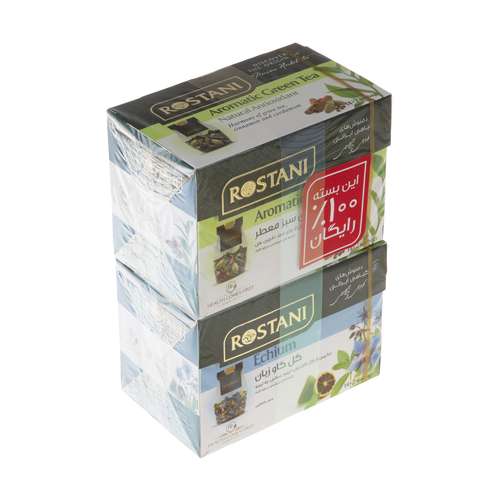 دمنوش گل گاوزبان به همراه چای سبز رستنی بسته 16 عددی