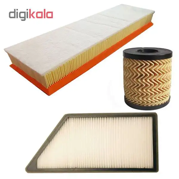فیلتر هوا خودرو مدل j68 مناسب برای  پژو 206SD و رانا و H30 کراس به همراه فیلتر کابین و فیلتر روغن