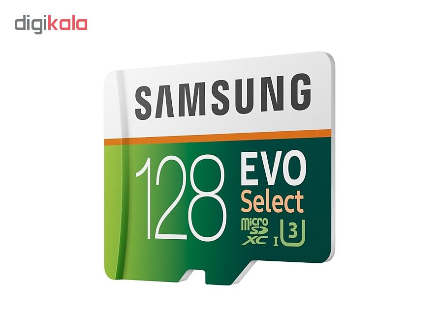 کارت حافظه microSDXC  مدل Evo Select کلاس 10 استاندارد UHS-I U3 سرعت 100MBps ظرفیت 128 گیگابایت به همراه آداپتور SD