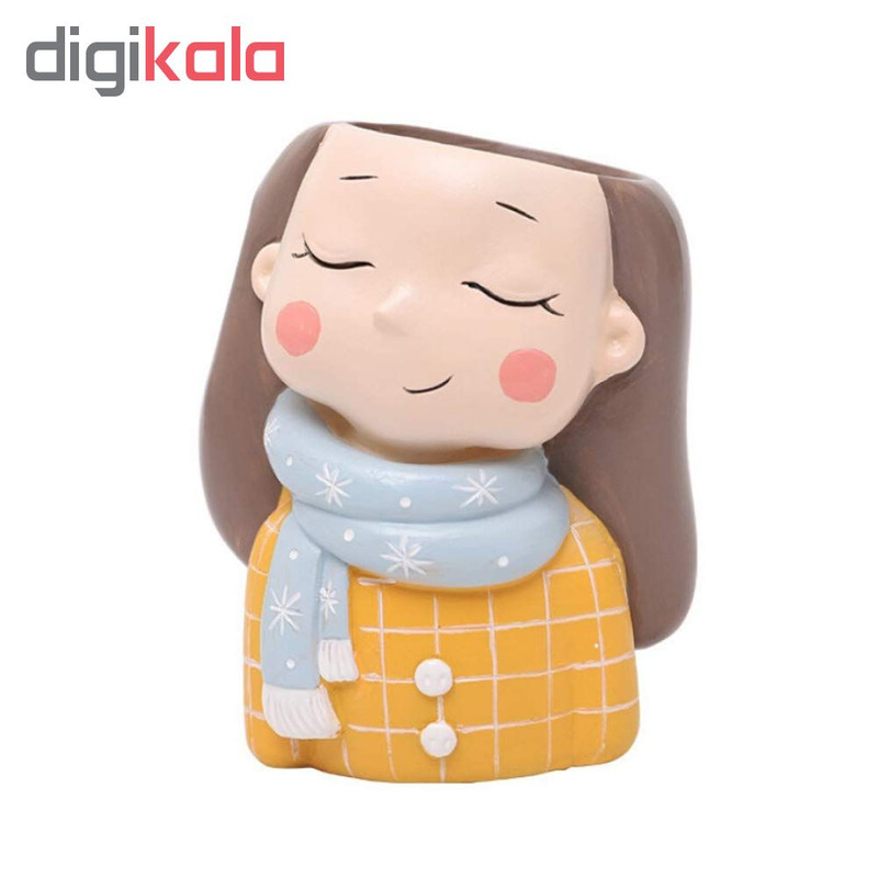 گلدان طرح دختران زمستانی کد Gw01 مجموعه 4 عددی