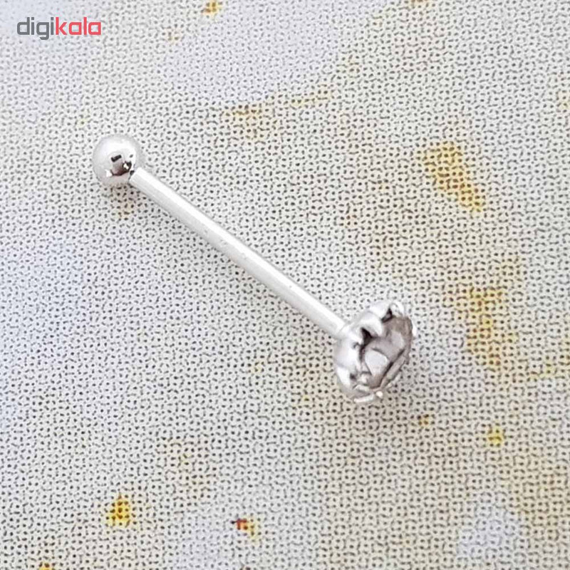 پیرسینگ بینی نقره زنانه ترمه 1 طرح الماس کد PRS005