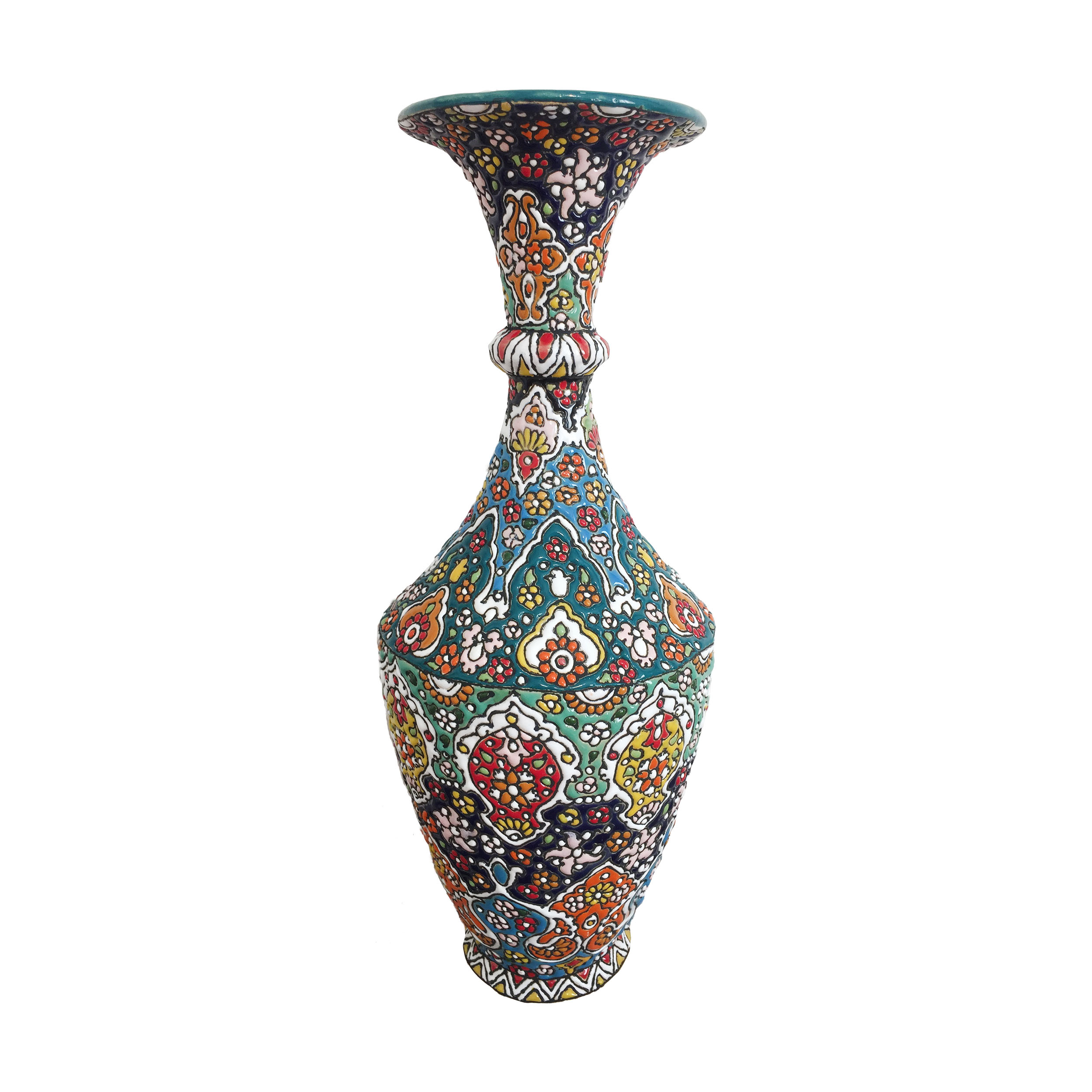 گلدان میناکاری سفالی مدل P-201