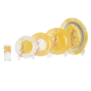 Luminarc Japanese Tree Dinnerware Set 19 Pcs With Glass Set 6 Pcs