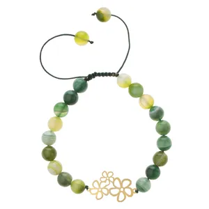 دستبند نقره زنانه ماچو طرح گل کد pt102