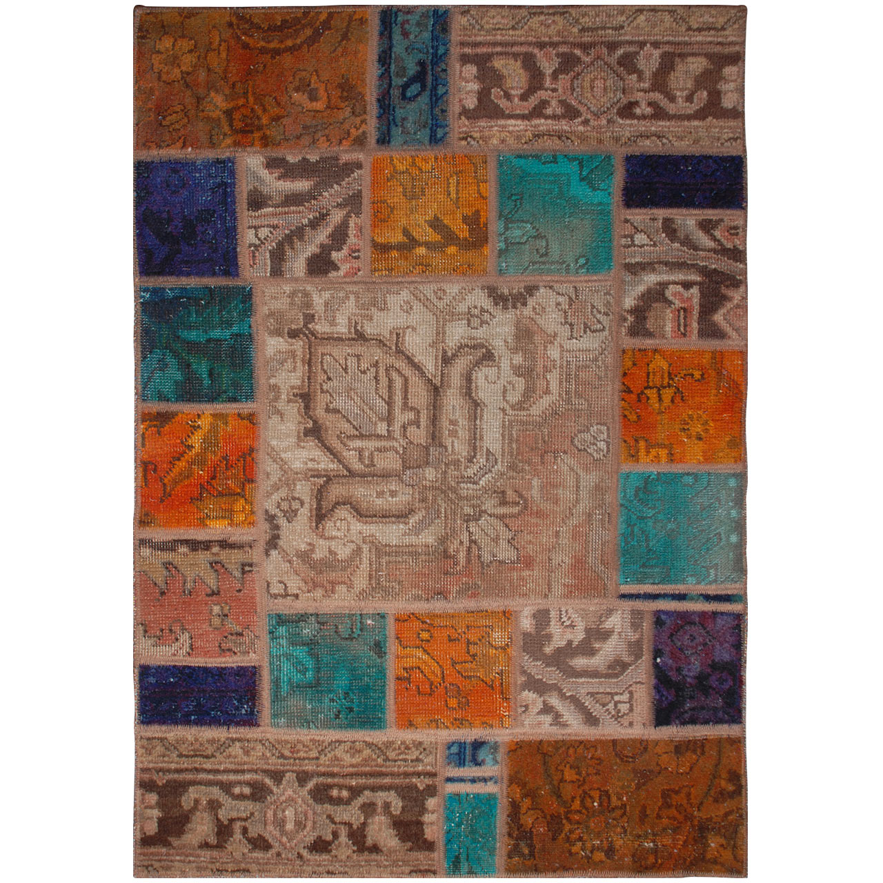 کلاژ فرش دستبافت یک و نیم متری فرش هریس کد 101185