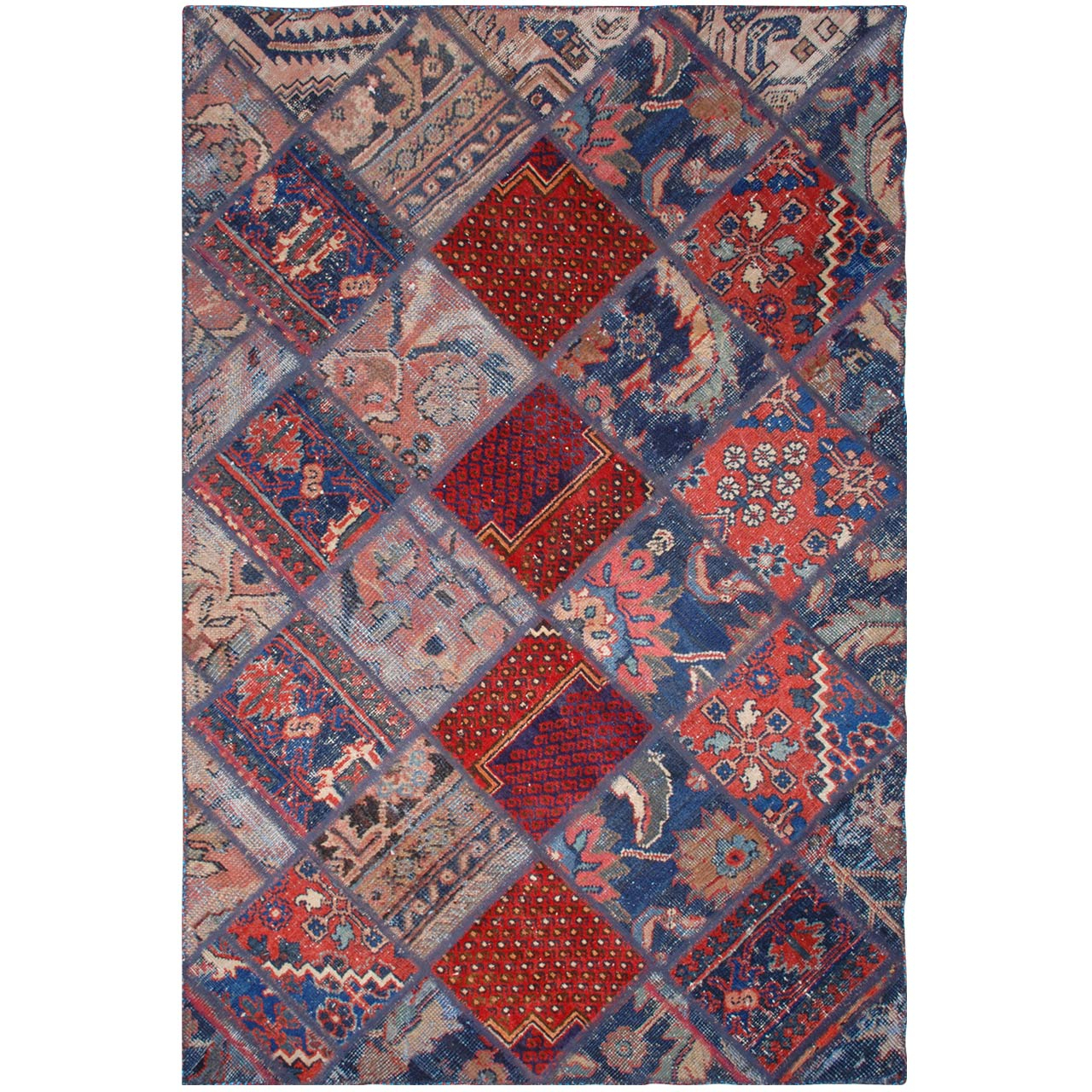 کلاژ فرش دستبافت یک و نیم متری فرش هریس کد 101189