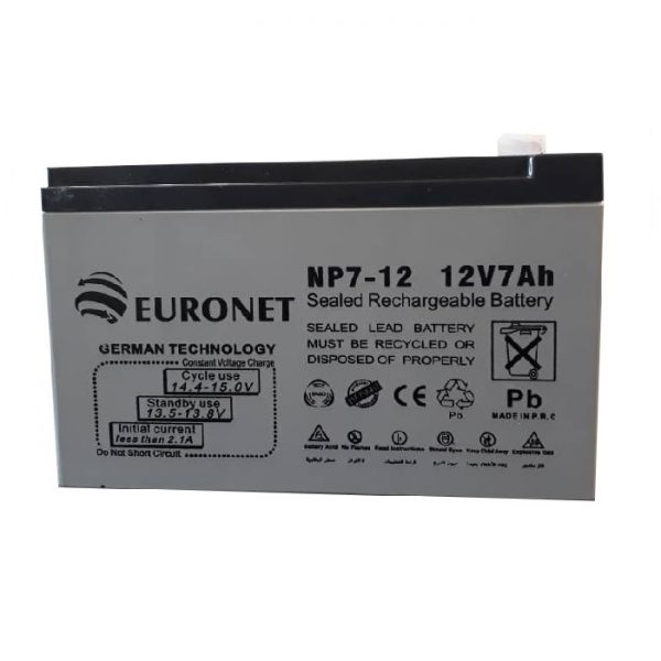 باتری یو پی اس 12 ولت 7 آمپر ساعت یورونت مدل NP7-12