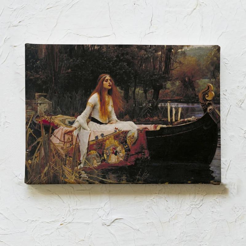 تابلو بوم چاپ سی طرح بانوی شالوت مدل Canvas014