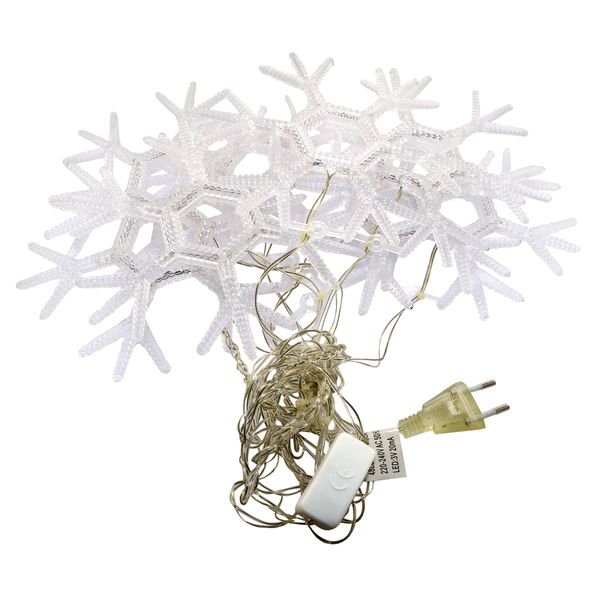 ریسه ال ای دی بارمیکا طرح برف مدل Big Snowflake 48LED طول 2 متر ریسه ال ای دی بارمیکا طرح برف مدل Big Snowflake 48LED طول 2 متر