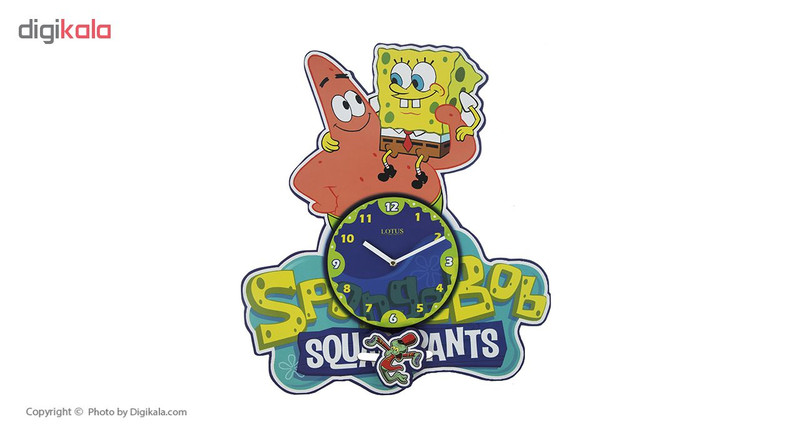 ساعت دیواری اتاق کودک لوتوس کدBS-02-BOBSPONGE