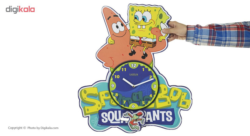 ساعت دیواری اتاق کودک لوتوس کدBS-02-BOBSPONGE