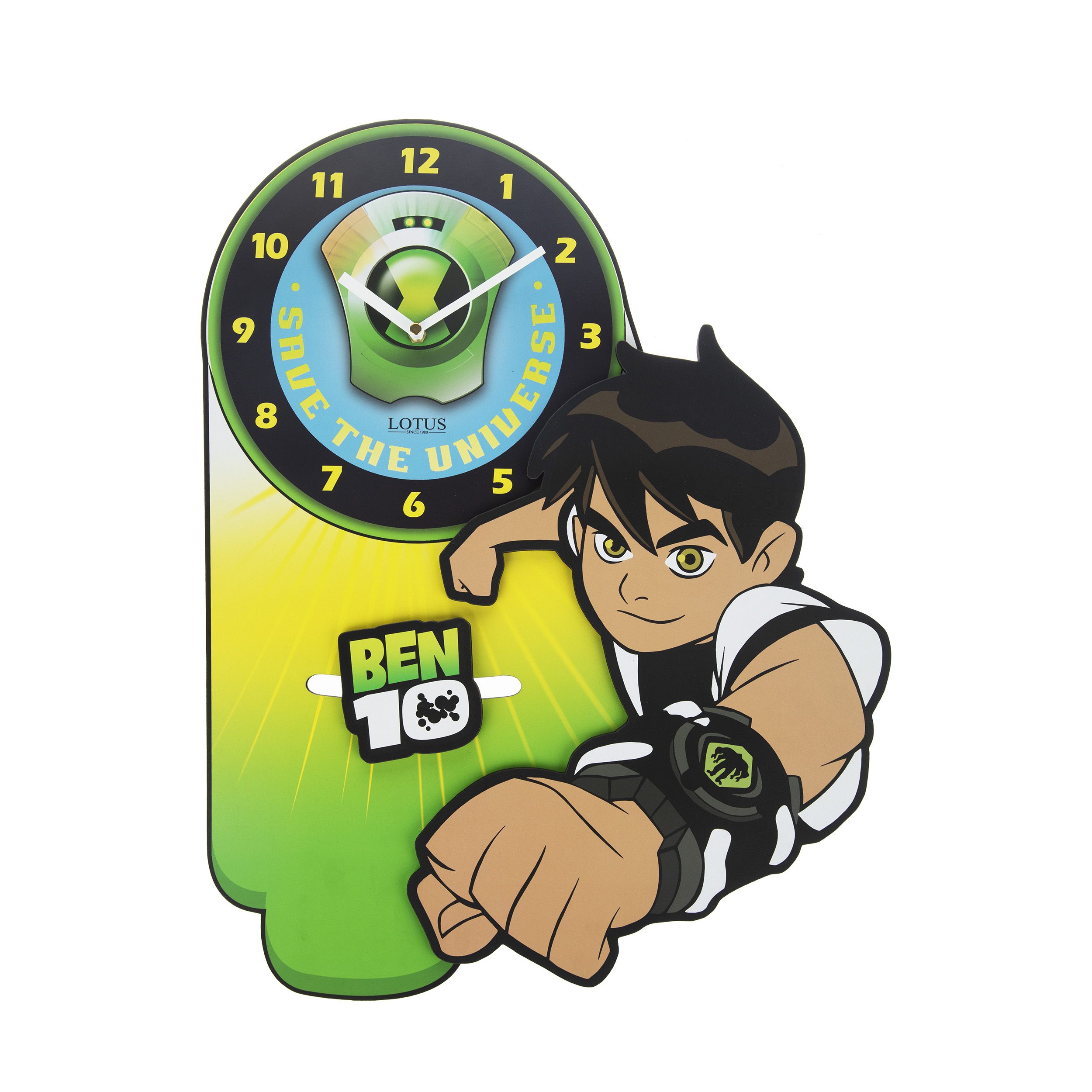 ساعت دیواری اتاق کودک لوتوس کدBN-004-BEN10