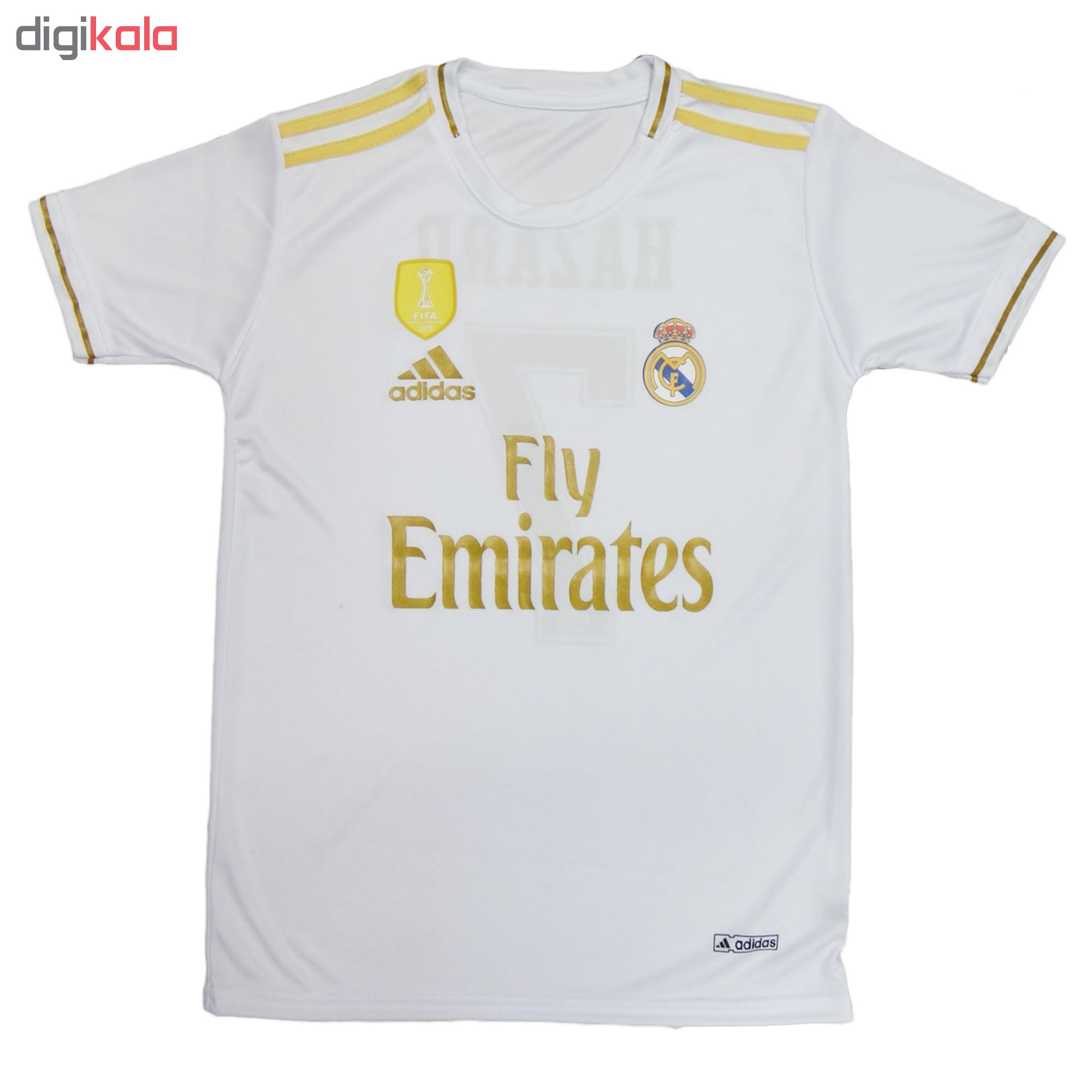 پیراهن و شورت ورزشی پسرانه طرح رئال مادرید کد Hazard-2020