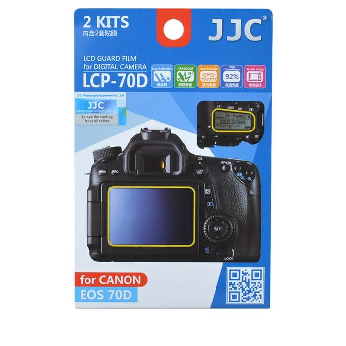 محافظ صفحه نمایش دوربین جی جی سی مدل LCP-70D مناسب برای دوربین کانن EOS 70D مجموعه 4 عددی محافظ صفحه نمایش دوربین جی جی سی مدل LCP-70D مناسب برای دوربین کانن EOS 70D مجموعه 4 عددی