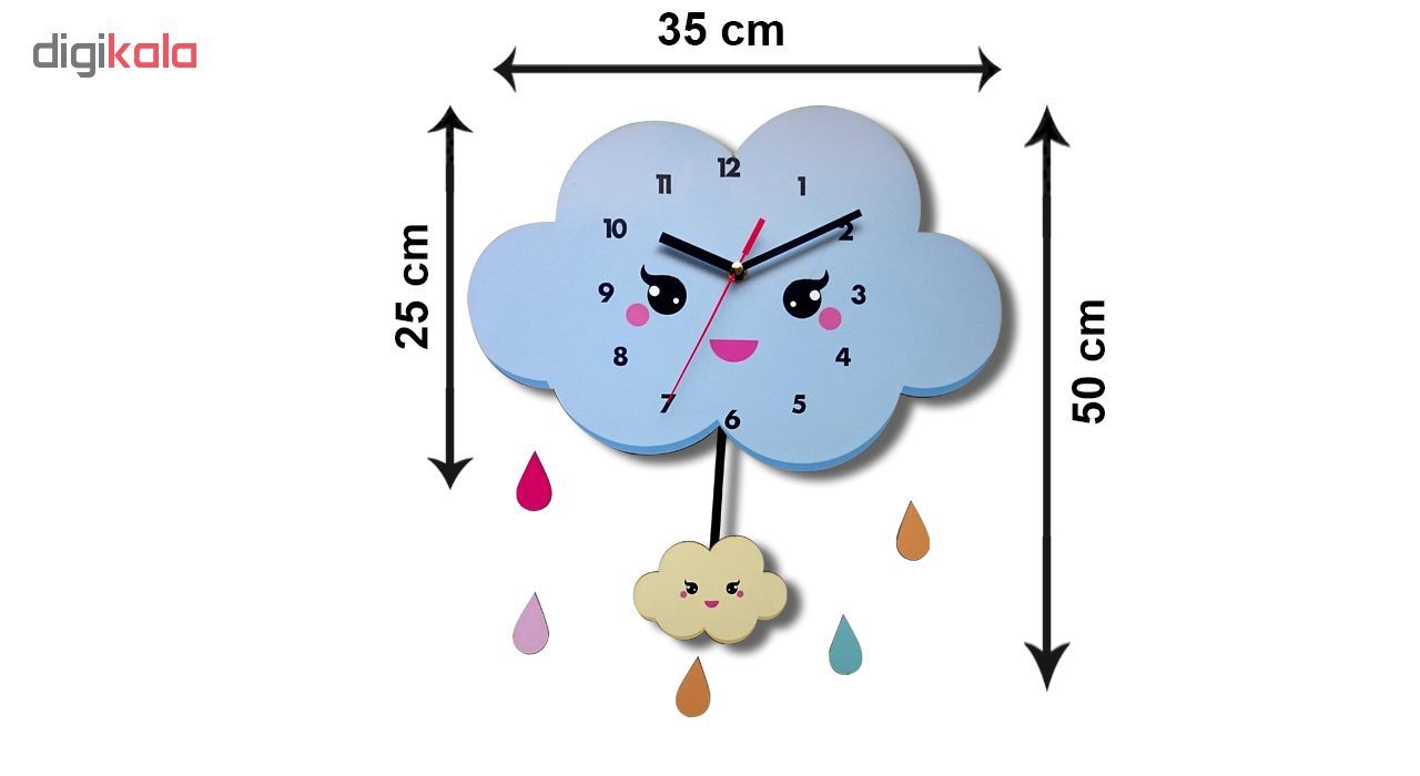 ساعت دیواری ژیوار طرح happy clouds