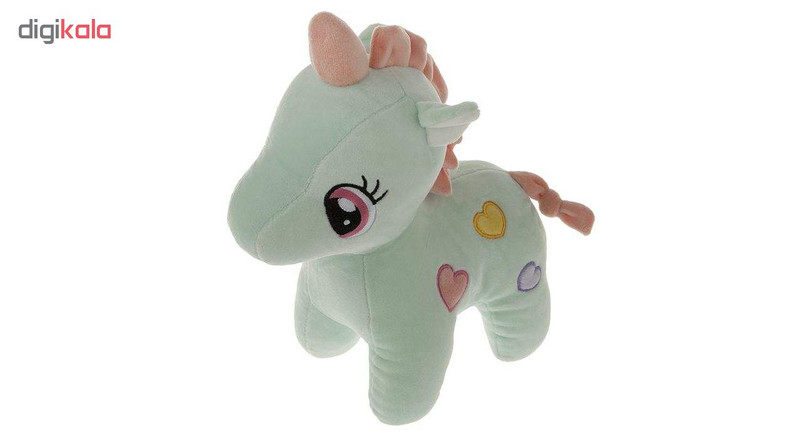 عروسک طرح اسب تک شاخ مدل Body Heart Unicorn ارتفاع 37 سانتی متر