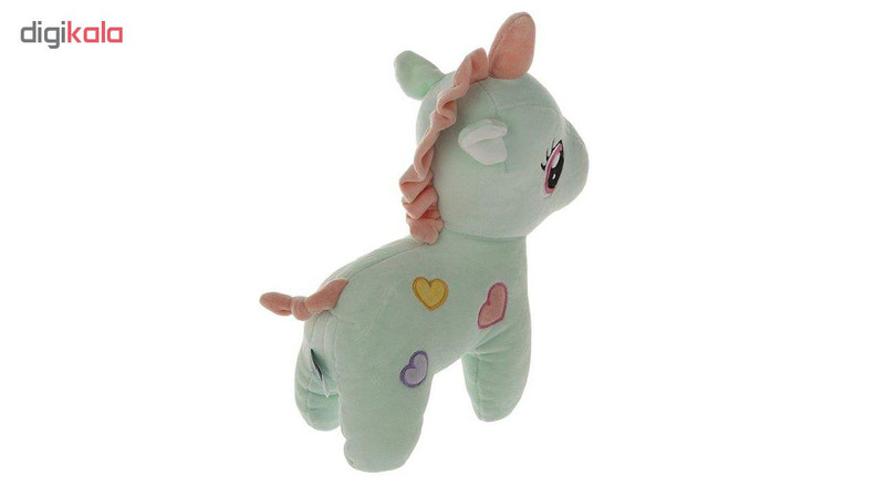 عروسک طرح اسب تک شاخ مدل Body Heart Unicorn ارتفاع 37 سانتی متر