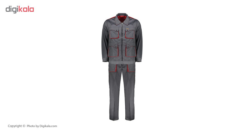 لباس کار مدل SA3 رنگ طوسی قرمز