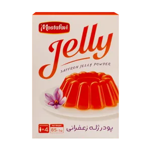پودر ژله زعفرانی مصطفوی مقدار 85 گرم