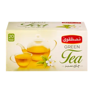 چای سبز کیسه ای مصطفوی بسته 20 عددی