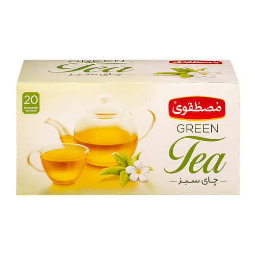 چای سبز کیسه ای مصطفوی بسته 20 عددی
