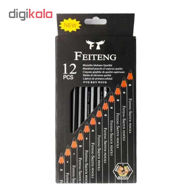 مداد طراحی فیتنگ مدل FE12 مجموعه 12 عددی مداد طراحی فیتنگ مدل FE12 مجموعه 12 عددی